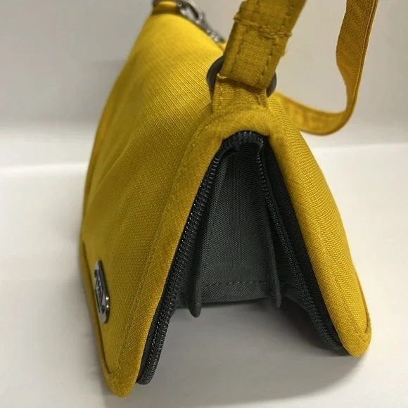 REI Convertible Wristlet Pochette Bag Wallet Mustard Yellow - Picture 7 of 8